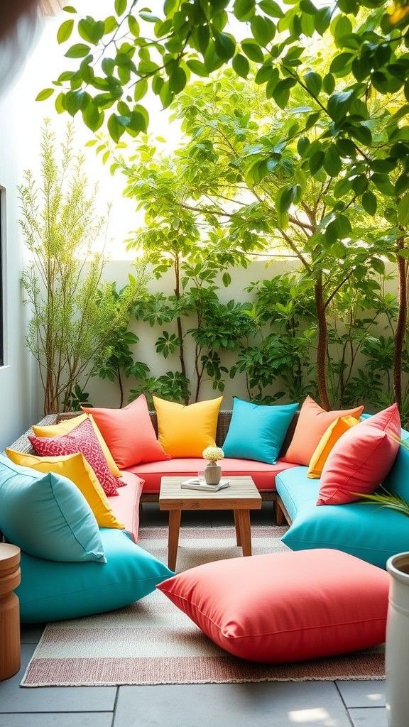 3 Layer in Colorful Outdoor Cushions