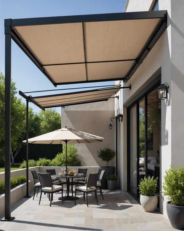 3) Wall-Mounted Retractable Awning Style