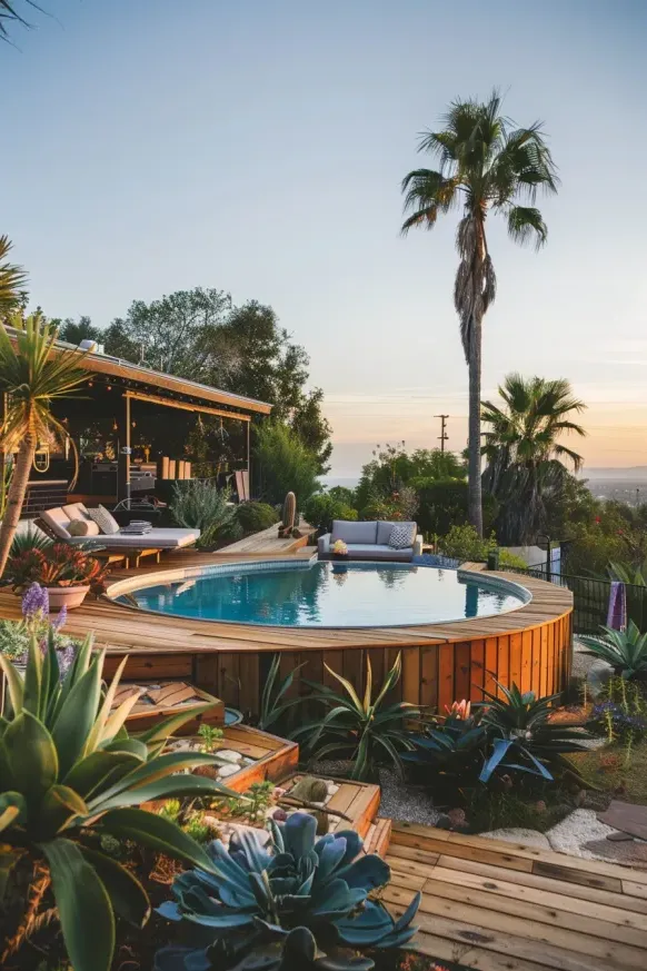 Cozy Garden Retreat With Above Ground Pool