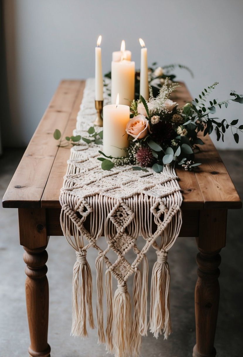 1) Macrame Table Runner Ideas