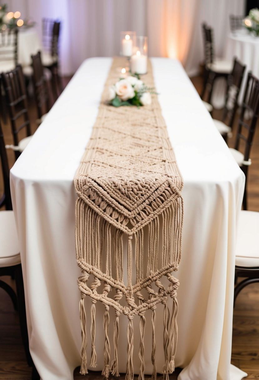 14) Macrame Table Runners