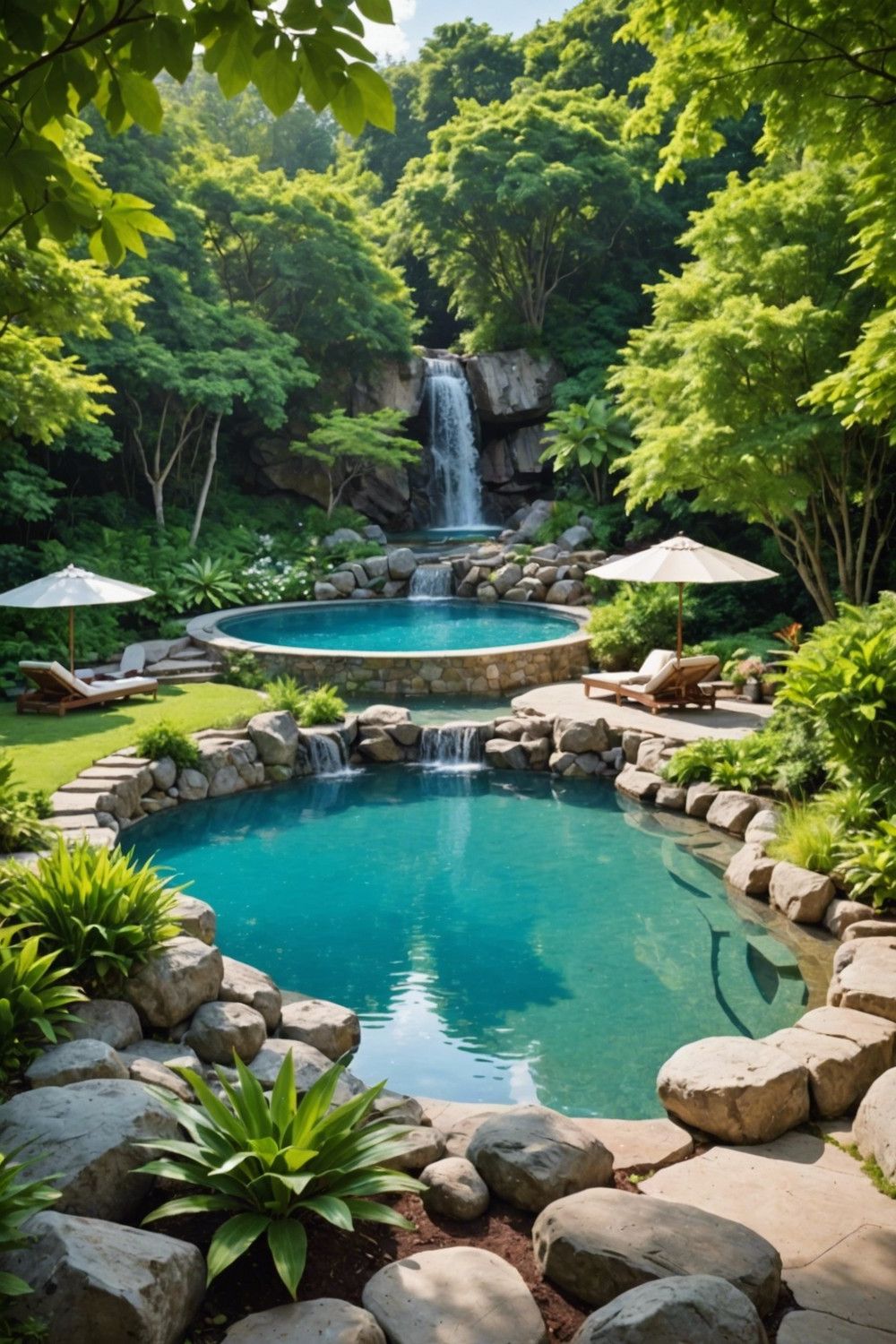 Nature-Inspired Semi-Above Ground Pool