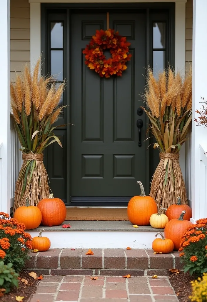 18. Cornstalk Decor Ideas for Fall