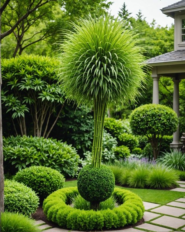 Shaping a Lemongrass Topiary