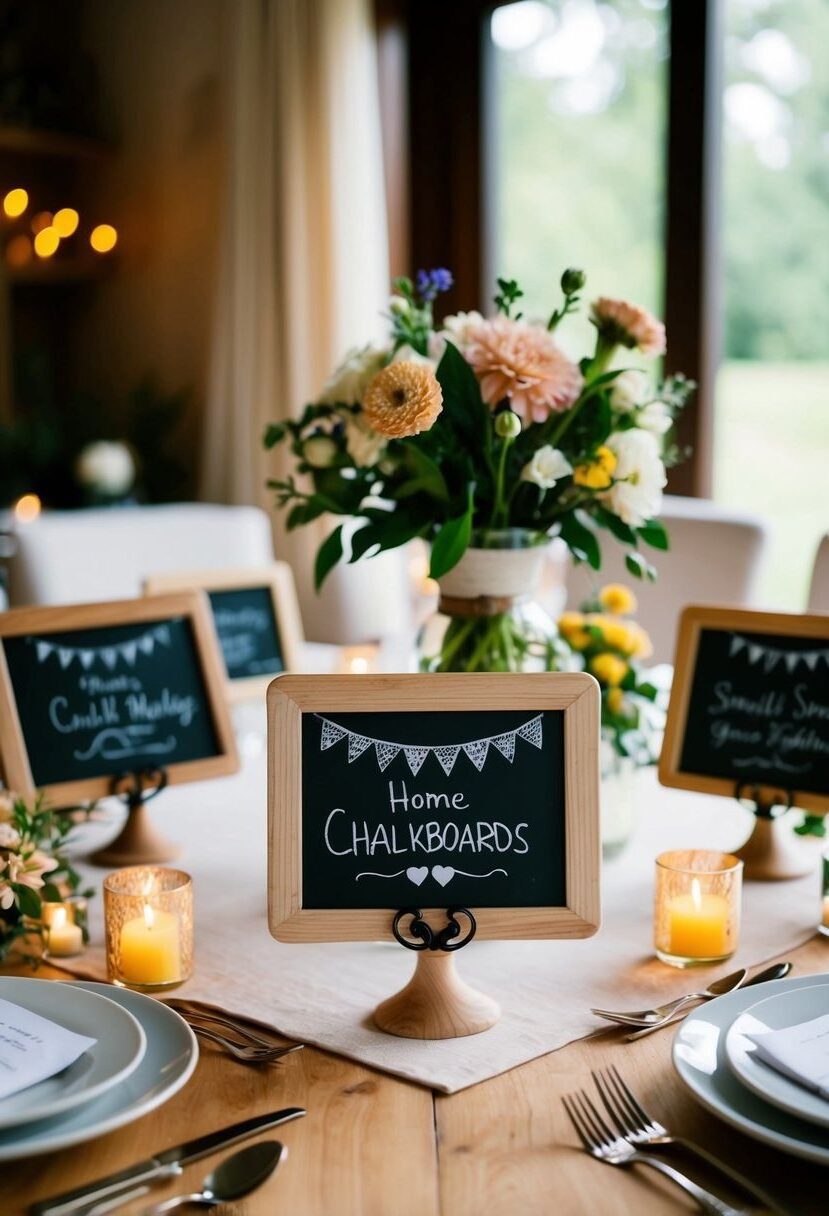 15) Mini Chalkboards as Table Markers