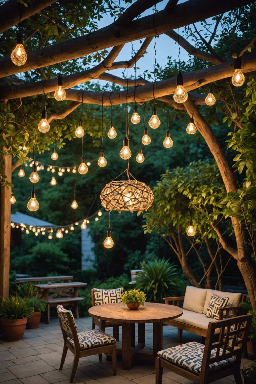 Glass Drop Lights in a Scattered Layout