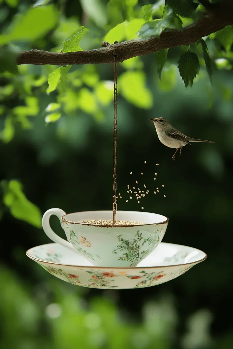 Making a Teacup Bird Feeder