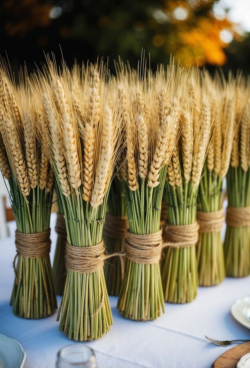 12) Tie Wheat Bundles With Twine