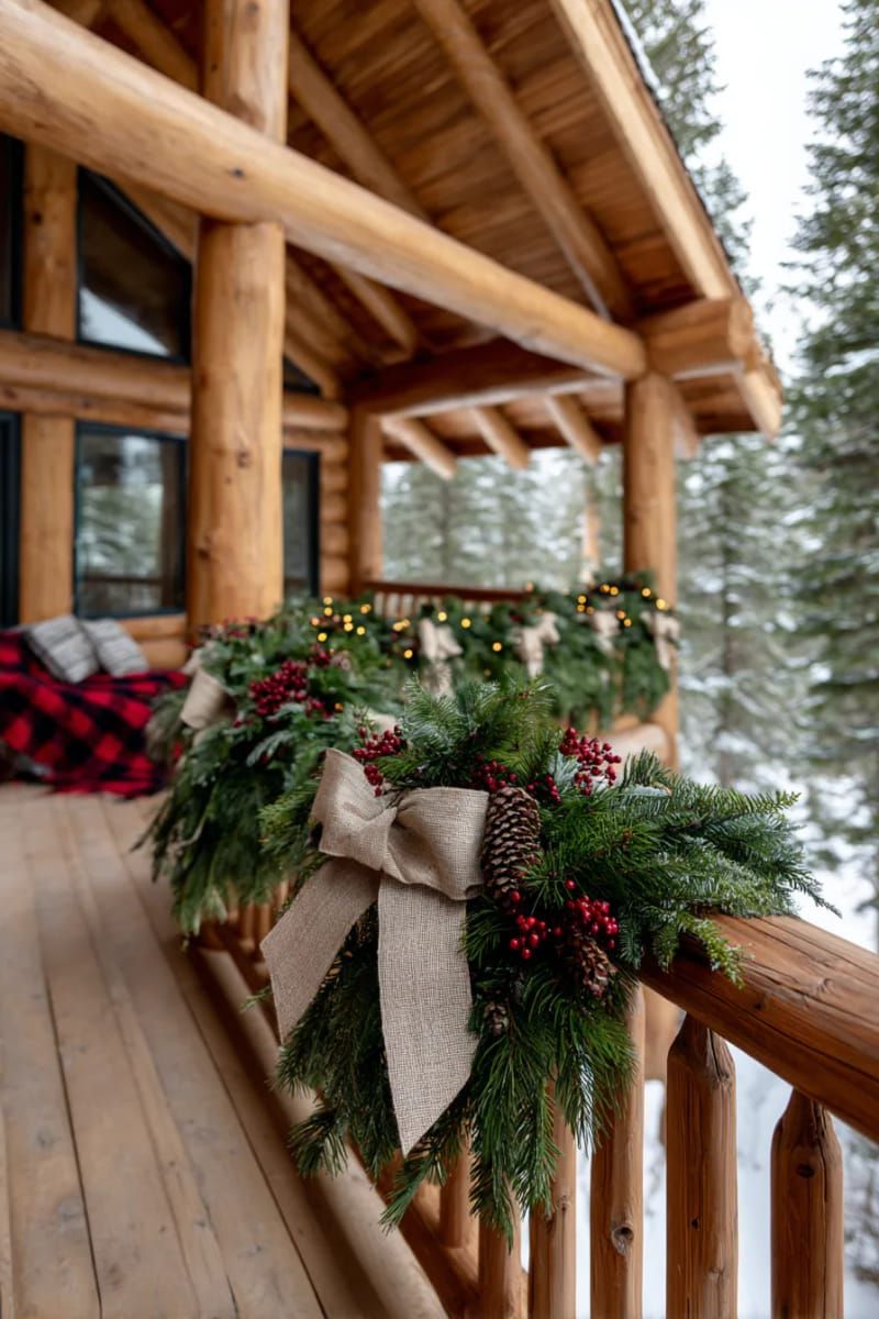 14. Garland and Burlap on the Cabin Loft - photo 2