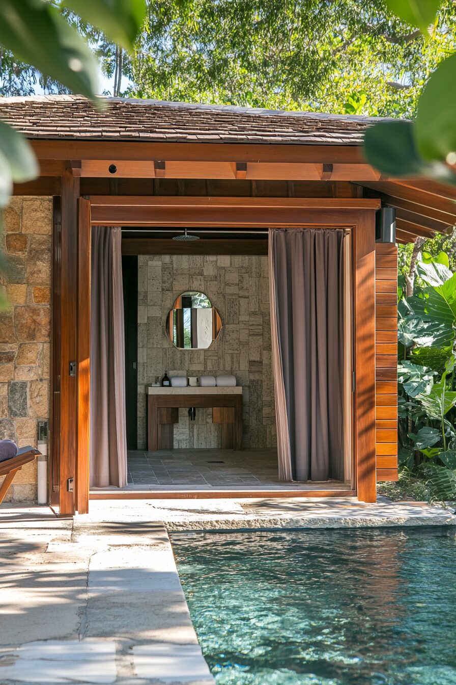 38 Tropical Modern Pool House Ideas - photo 22