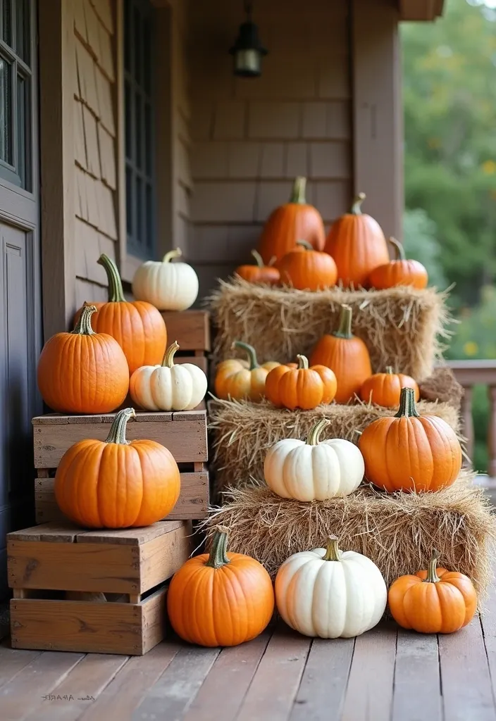 1. Charming Pumpkin Arrangement