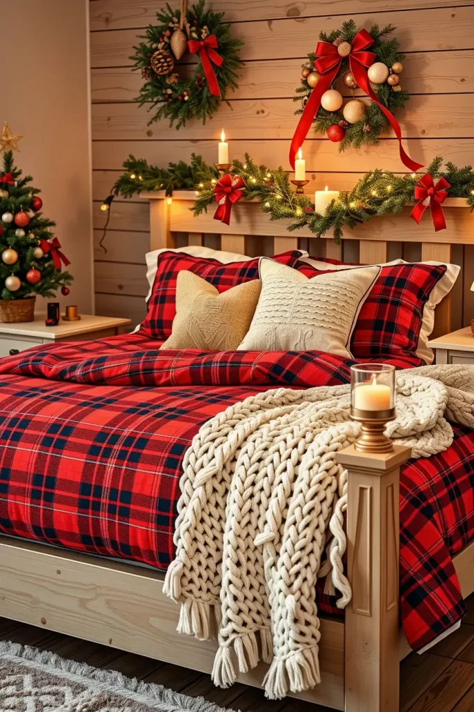 Red Plaid Bedding for a Cozy Holiday Feel