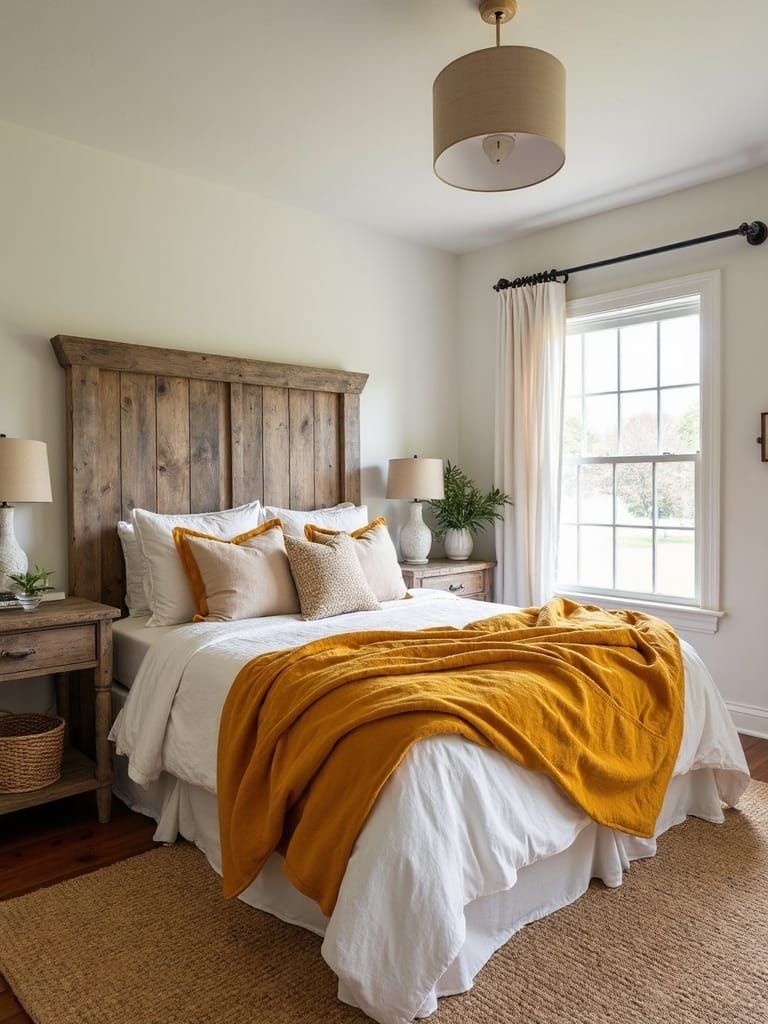 Mix Neutral Bedding With Fall-Colored Quilts