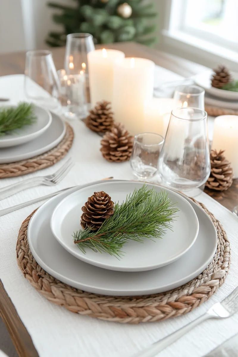 14. Single Pine Sprig Table Place Settings - photo 2