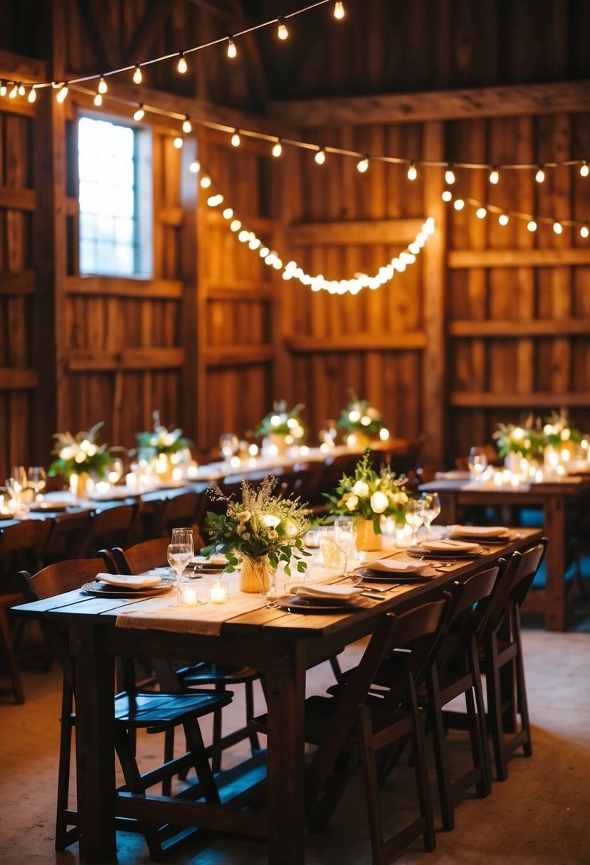 13) String Lights Above The Reception Tables