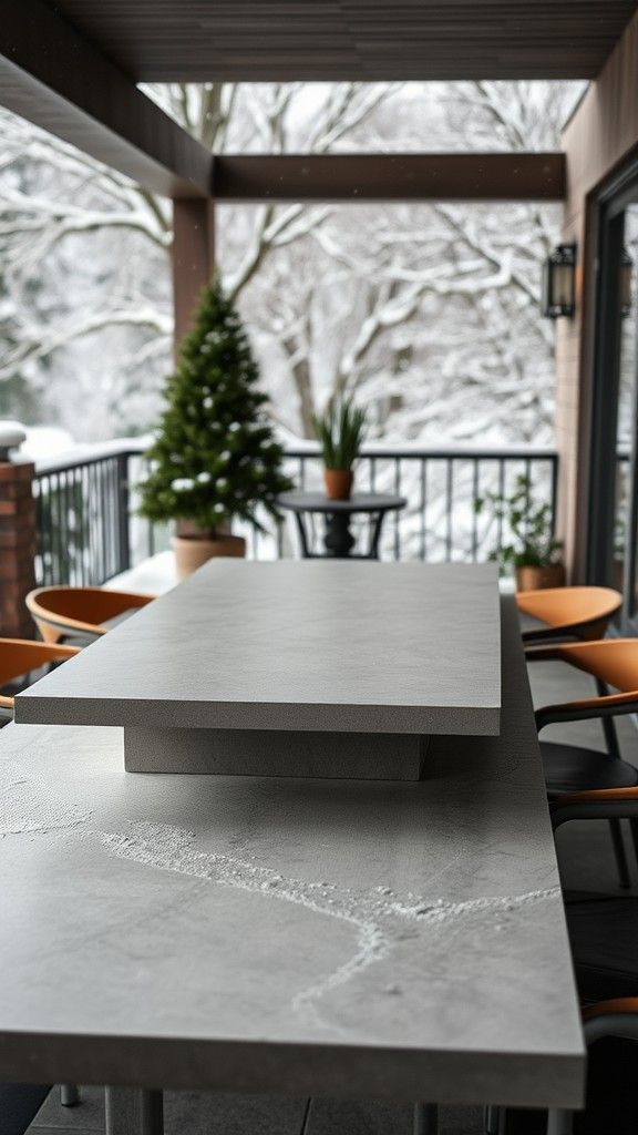 Concrete and Stone Dining Table Ideas