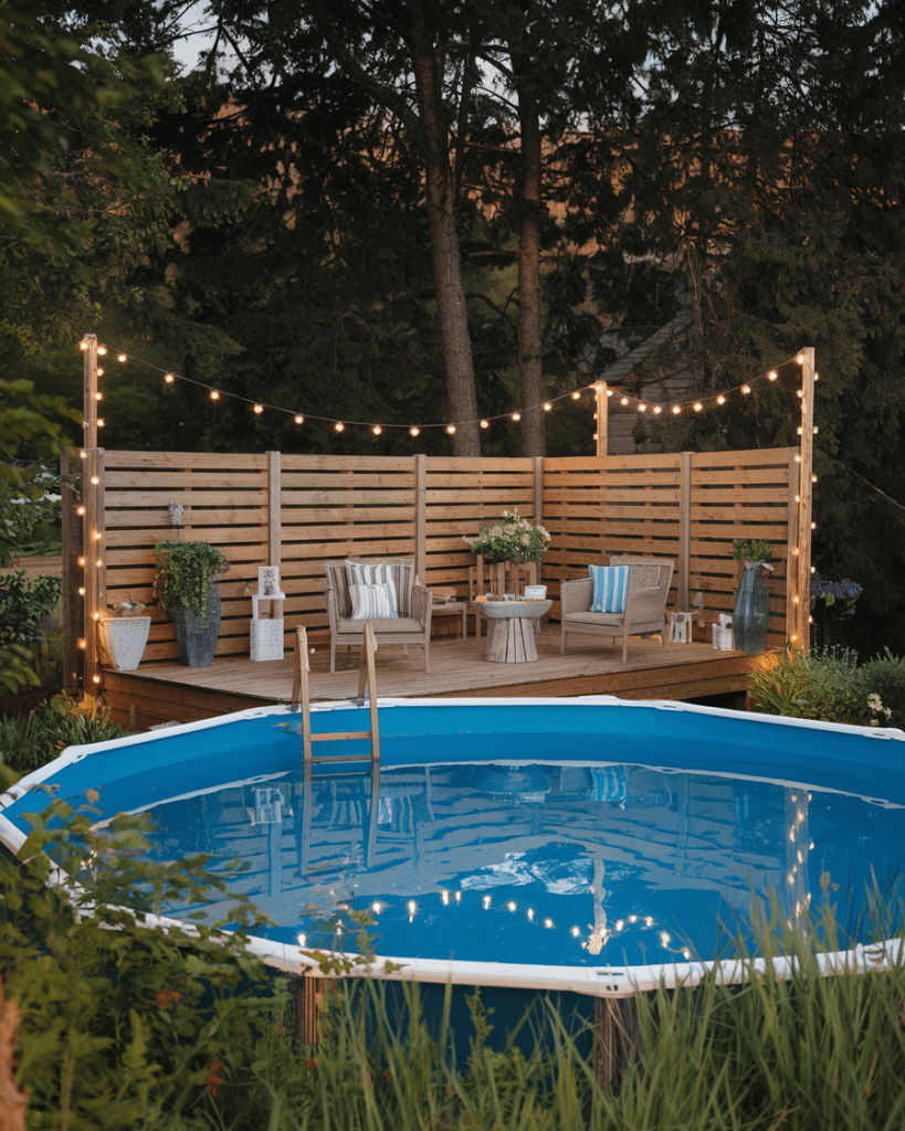 5. DIY Above-Ground Pool with Decking