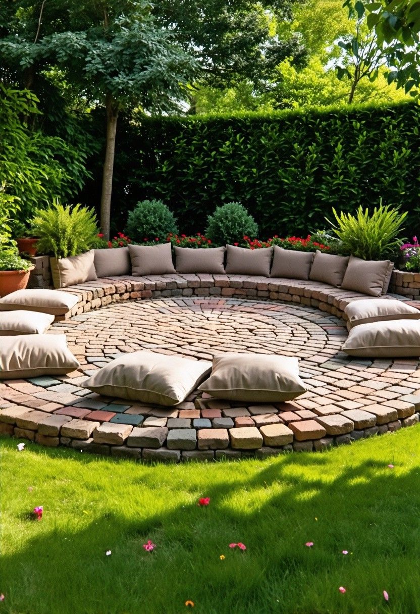 Circular Brick Seating Area