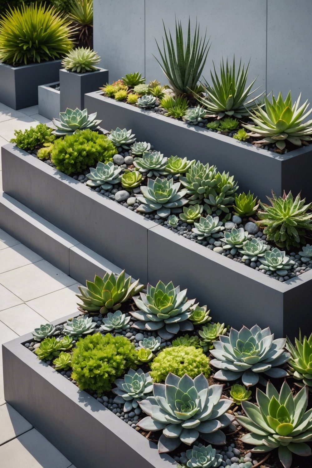 Sleek Modern Succulent Terraces
