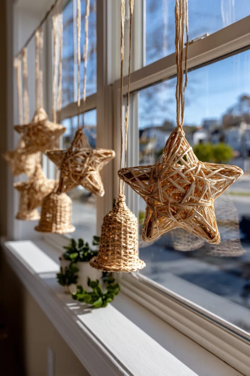 24. Woven Straw Stars Hanging in Windows - photo 2