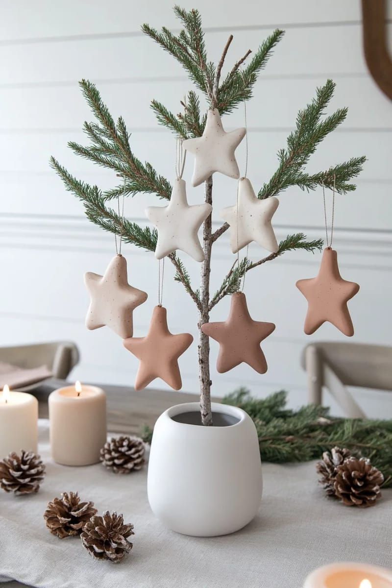 16. Bare Branch Tree With Clay Stars