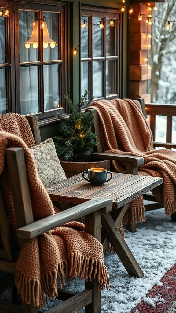 Layering Rustic Woven Blankets