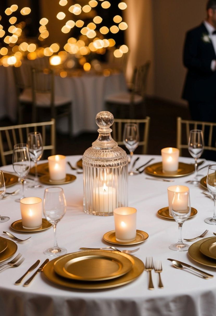 6) Use Votives and Round Chargers for Soft Ambiance