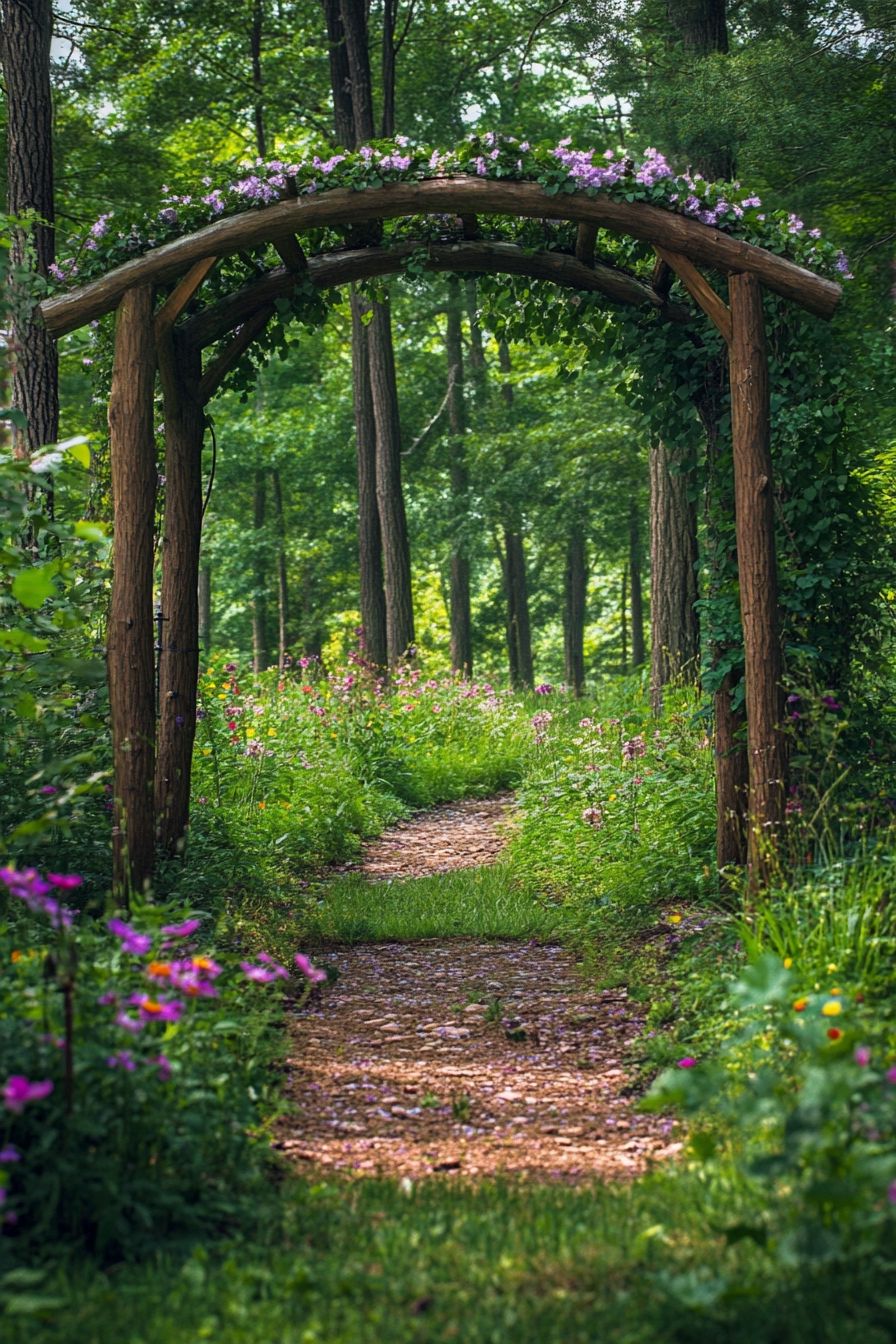 2. Greet Visitors With a Flower-Covered Arch