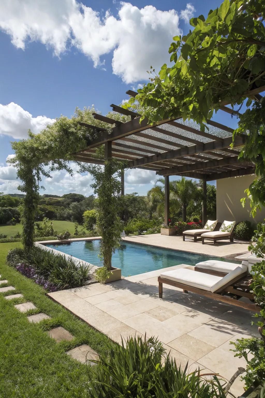 Bring in Shade with Pergolas and Umbrellas