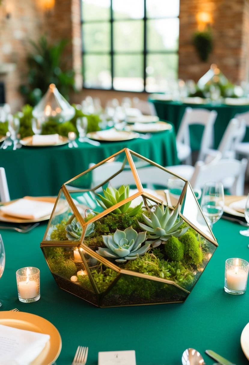 13) Succulent Terrarium Centerpieces