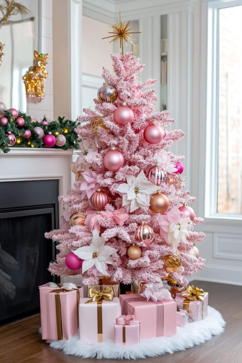 12. Barbiecore Tree in Pink and Rose Gold