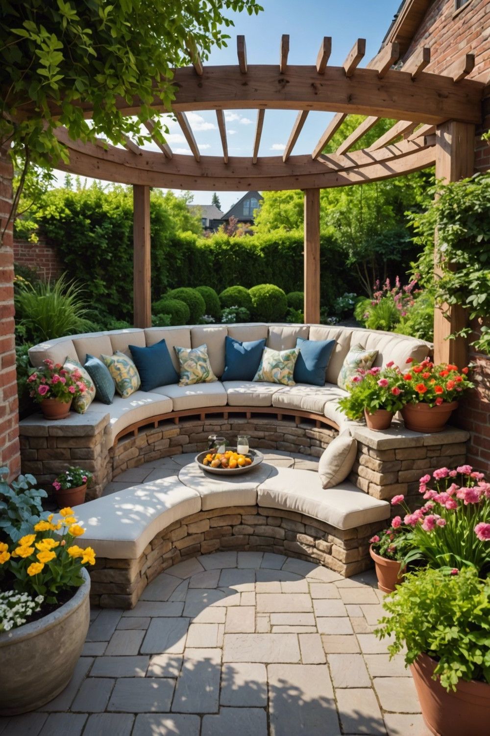 Built-In Bench Seating For Patios