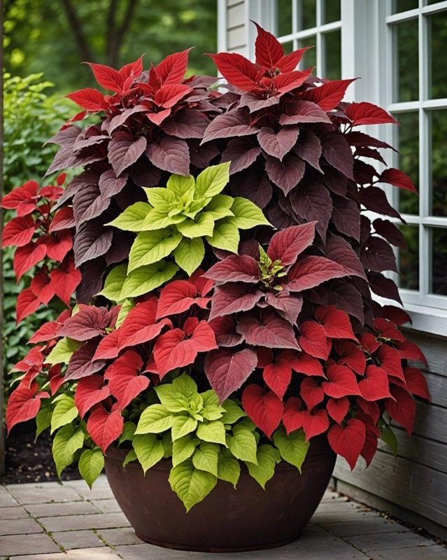 Monochromatic Coleus Container With Mixed Varieties