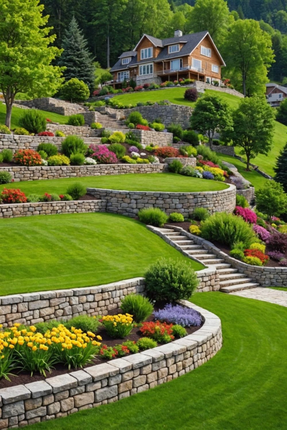 3) Terracing Ideas to Level a Sloped Yard
