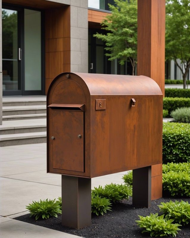 Corten Steel Mailbox Style