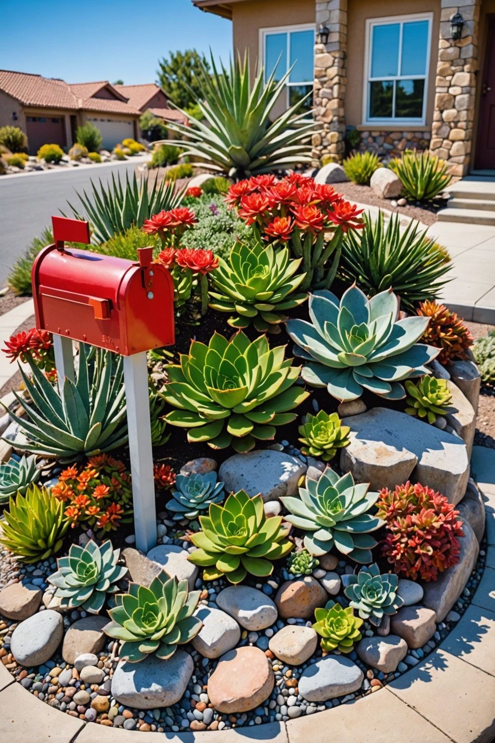 Sunny Succulent Mailbox Bed