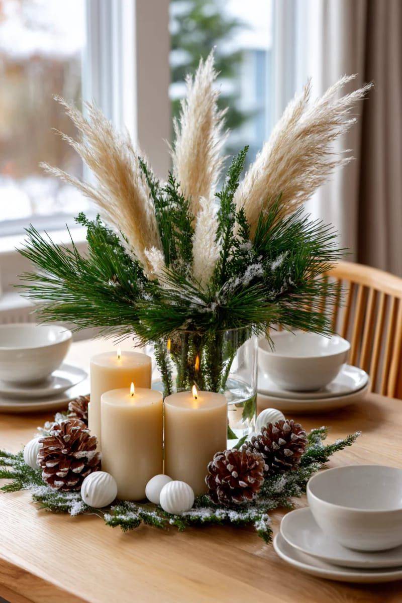 13. Pampas Grass and Pine Centerpiece Mix - photo 3