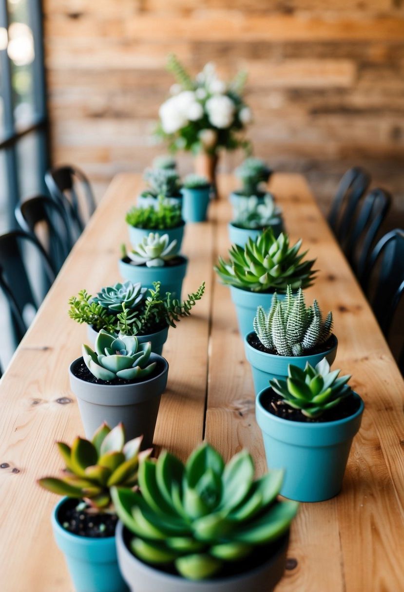 12) Potted Succulent Centerpiece Ideas