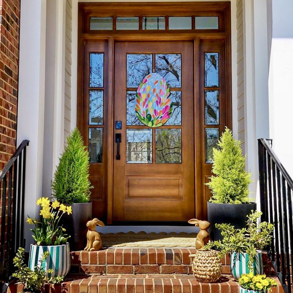 11. Bright Bold Colors for an Easter Porch