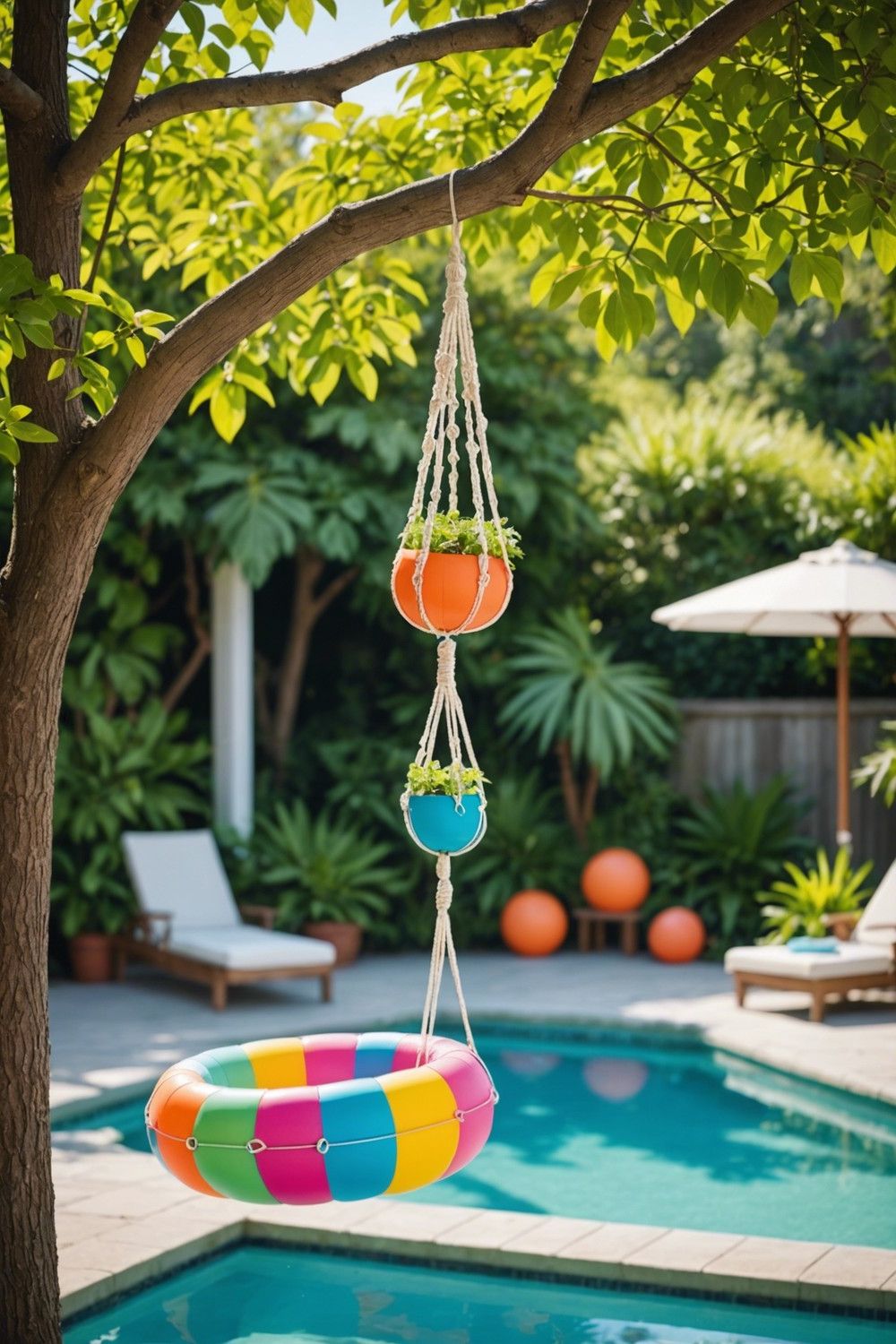 6) Macrame Plant Hanger for Floats