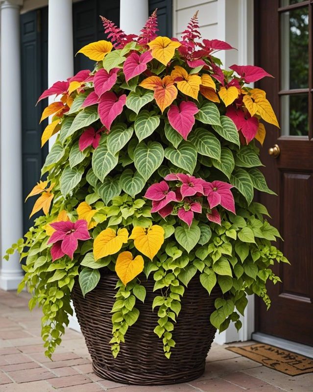 Tropical-Style Coleus Planter Ideas