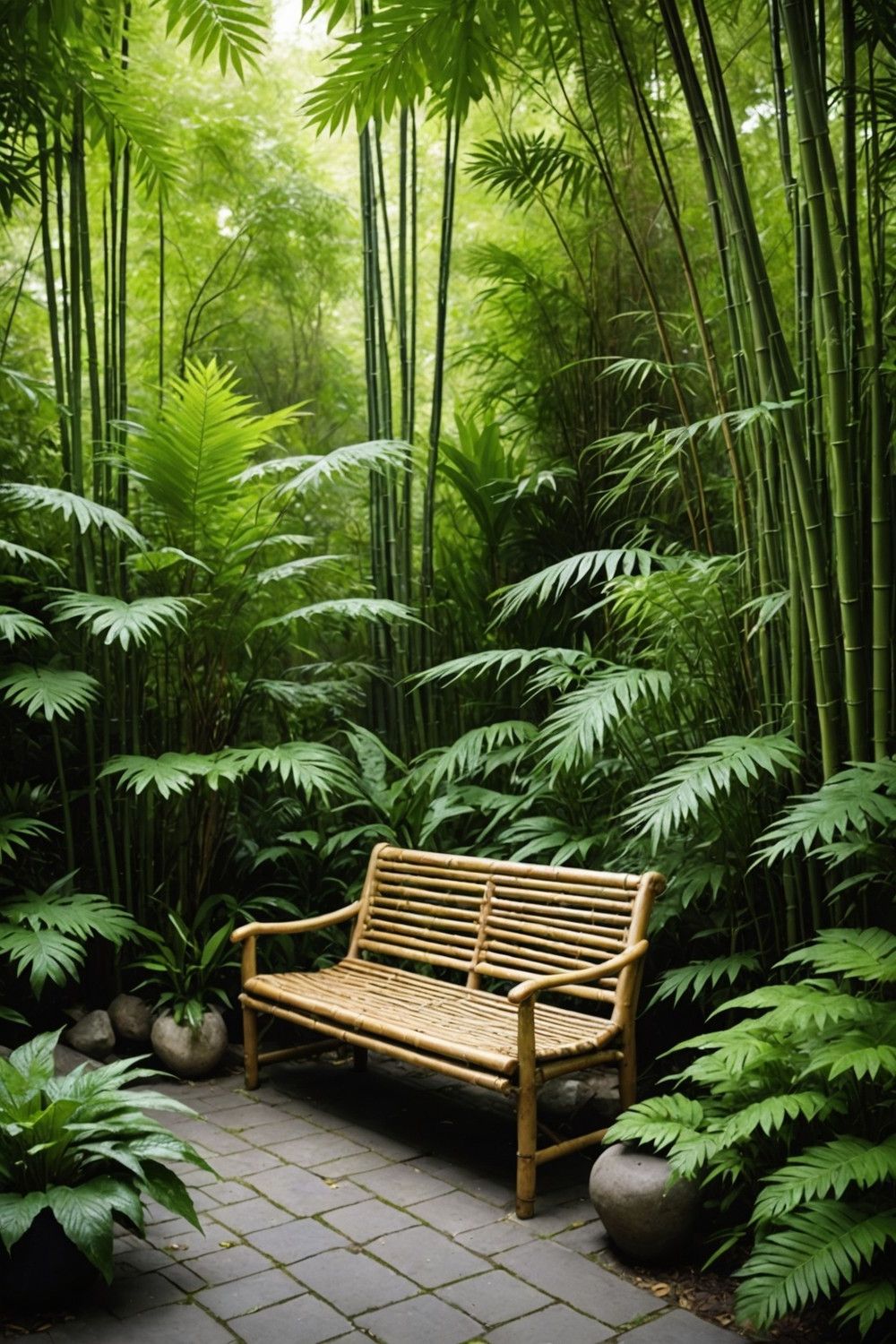 12. Create a Bamboo and Fern Corner