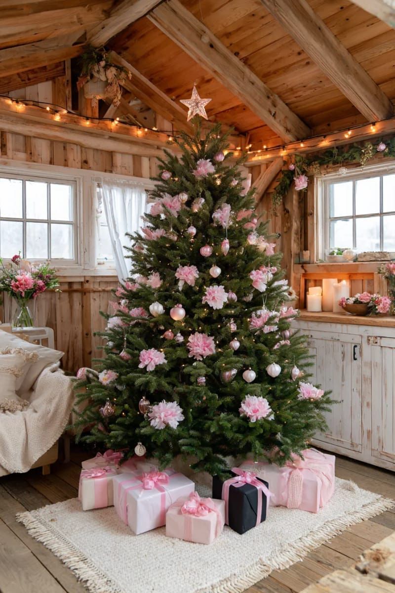 2. Jet-black tree styled with blush pink accents - photo 3