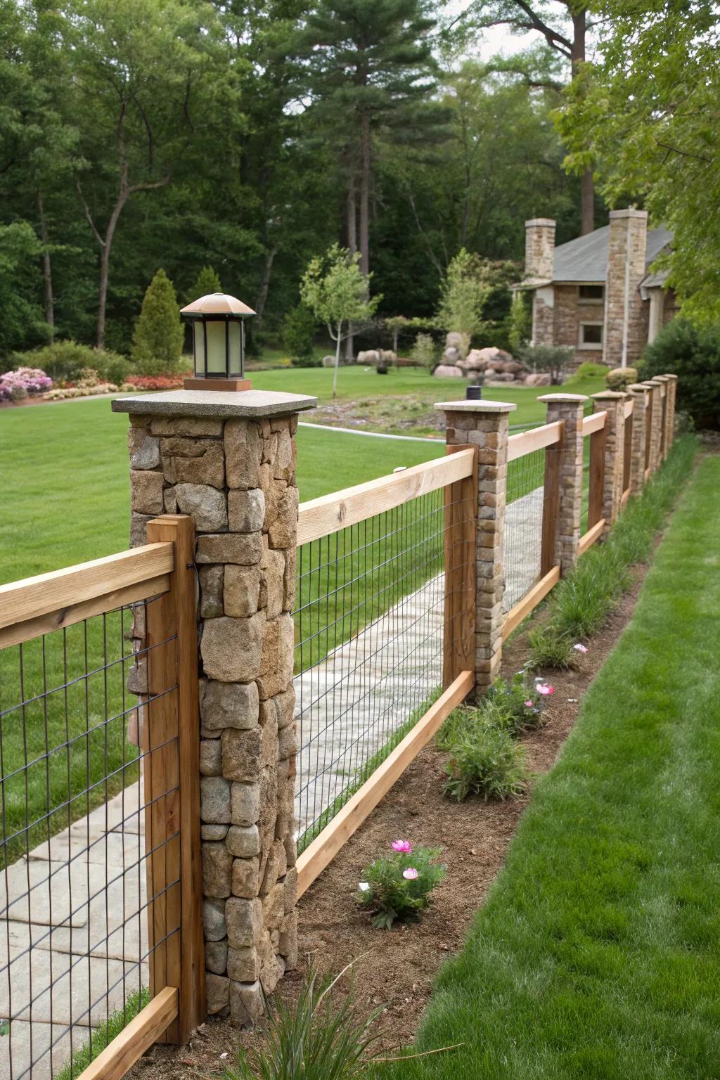 11. Add Stone Posts