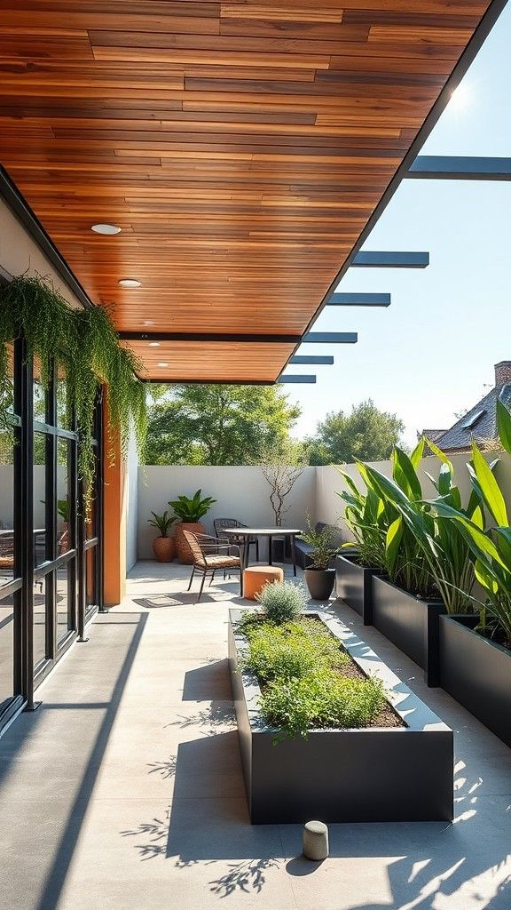 Integrating Planter Boxes Overhead