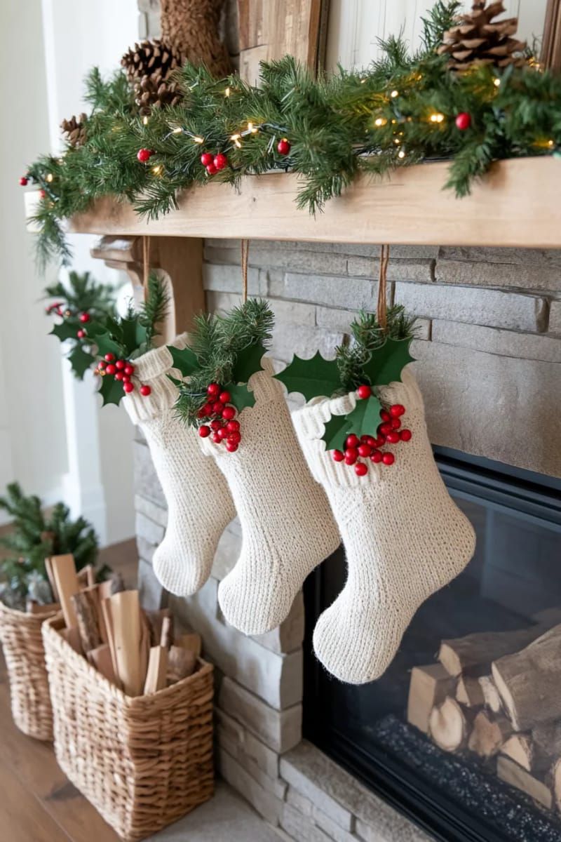 3. Felt Holly Leaves and Berries for Classic Style - photo 2
