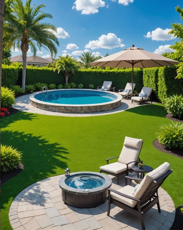 Artificial Turf Pool Borders