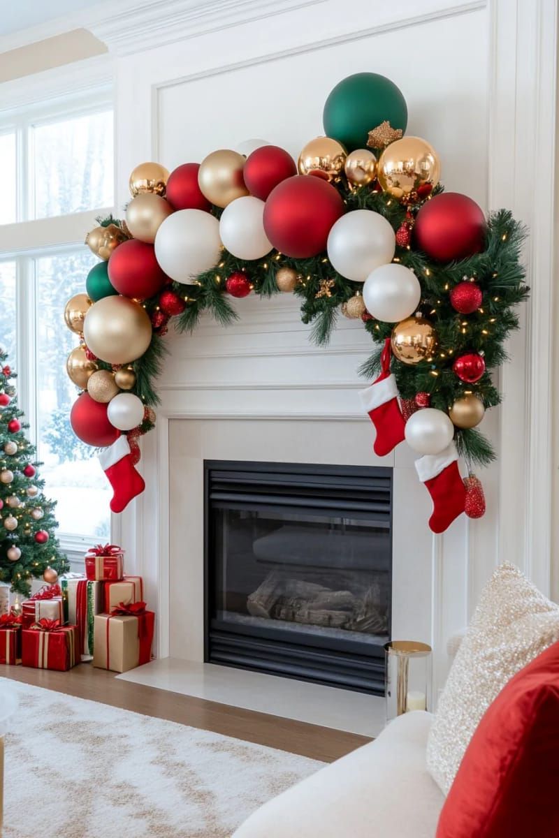 5. Balloon garland for the fireplace mantel - photo 2
