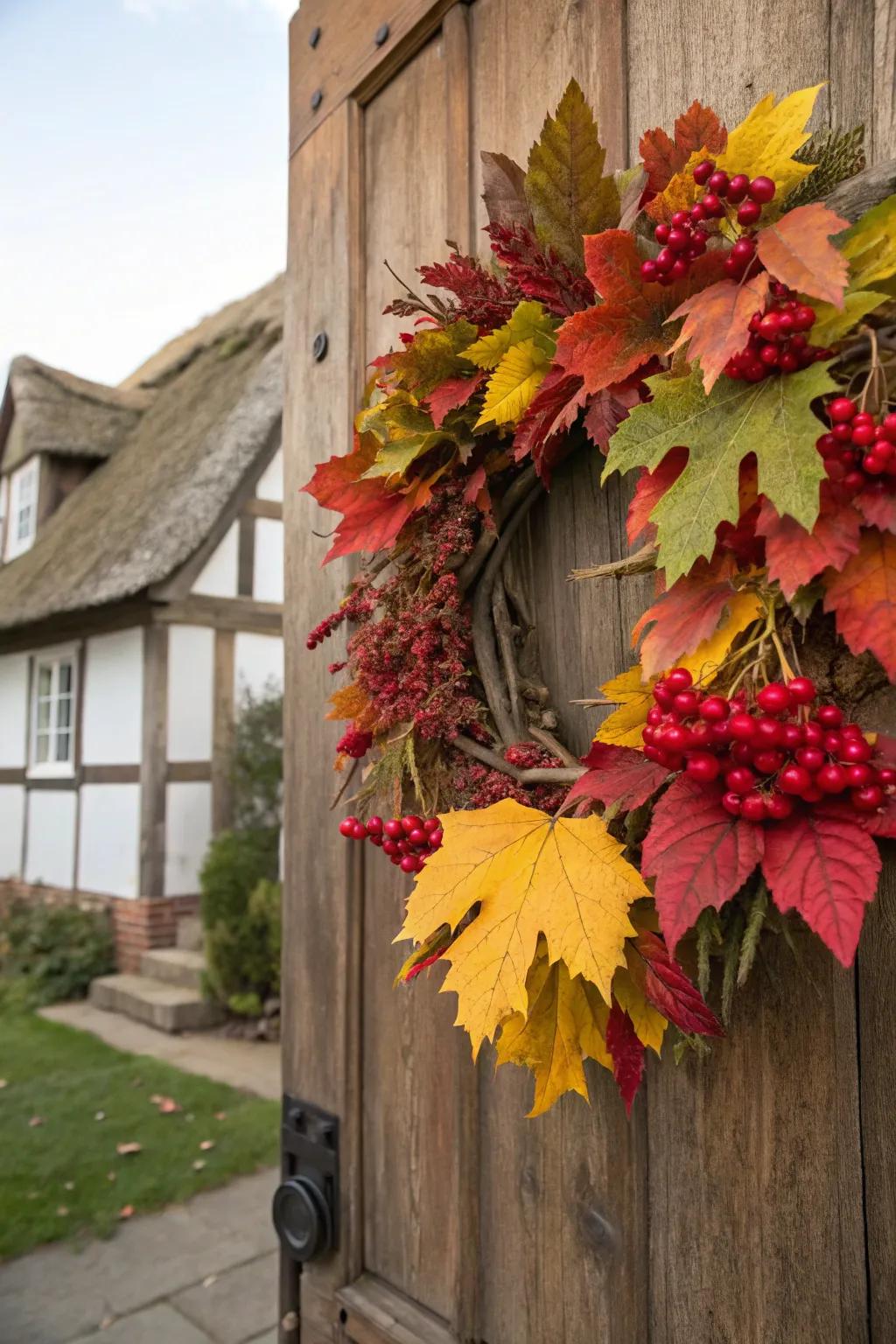 13. Leaf and Berry Wreath
