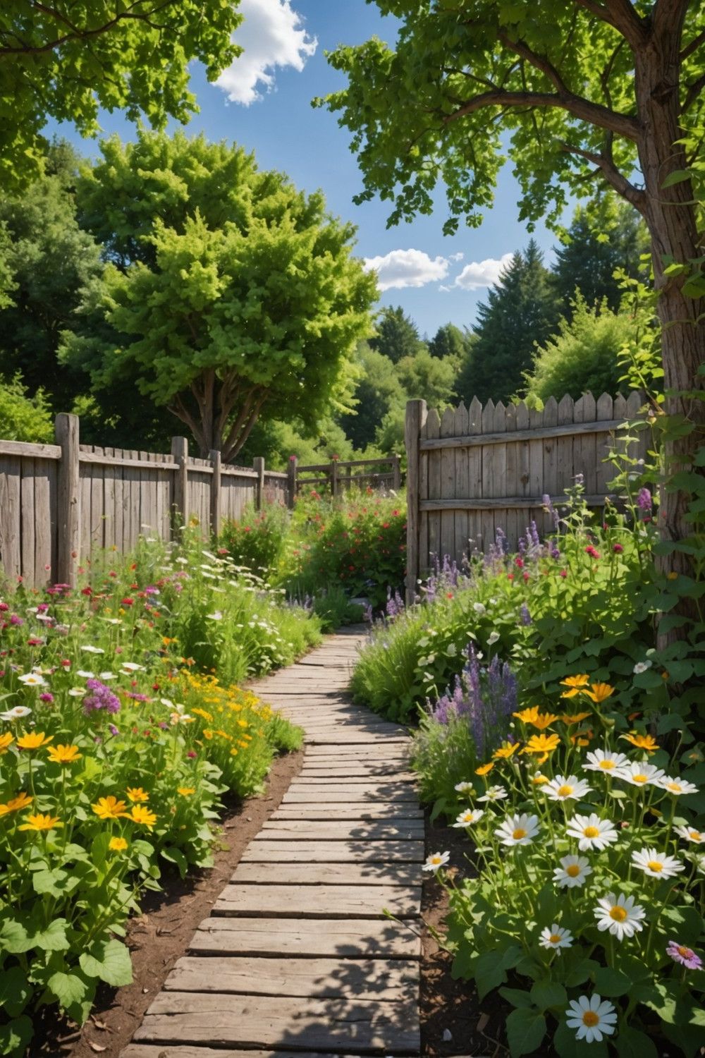 Weathered Rustic Wooden Fences